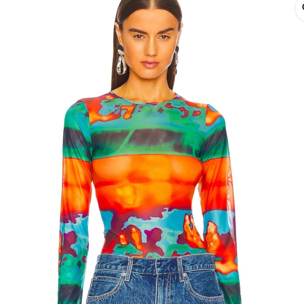 MIAOU sheer long sleeve